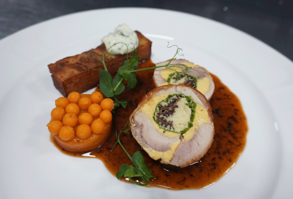 Christmas-Recipe-Chicken-Ballotine-with-Pommes-Anna-and-Truffle-Jus